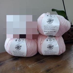 Loops and Threads Creme Cotton Pastel Pink 3 skein destash lot